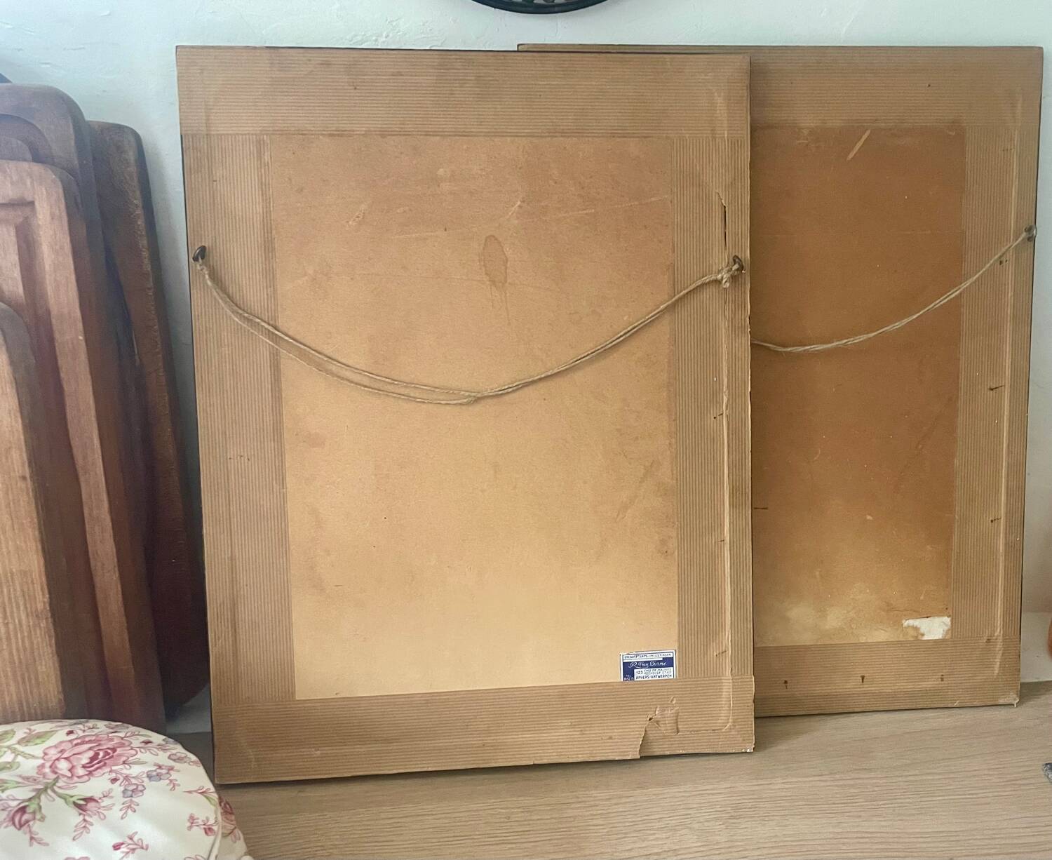 Pair of pink framed reproductions of PJ Redouté