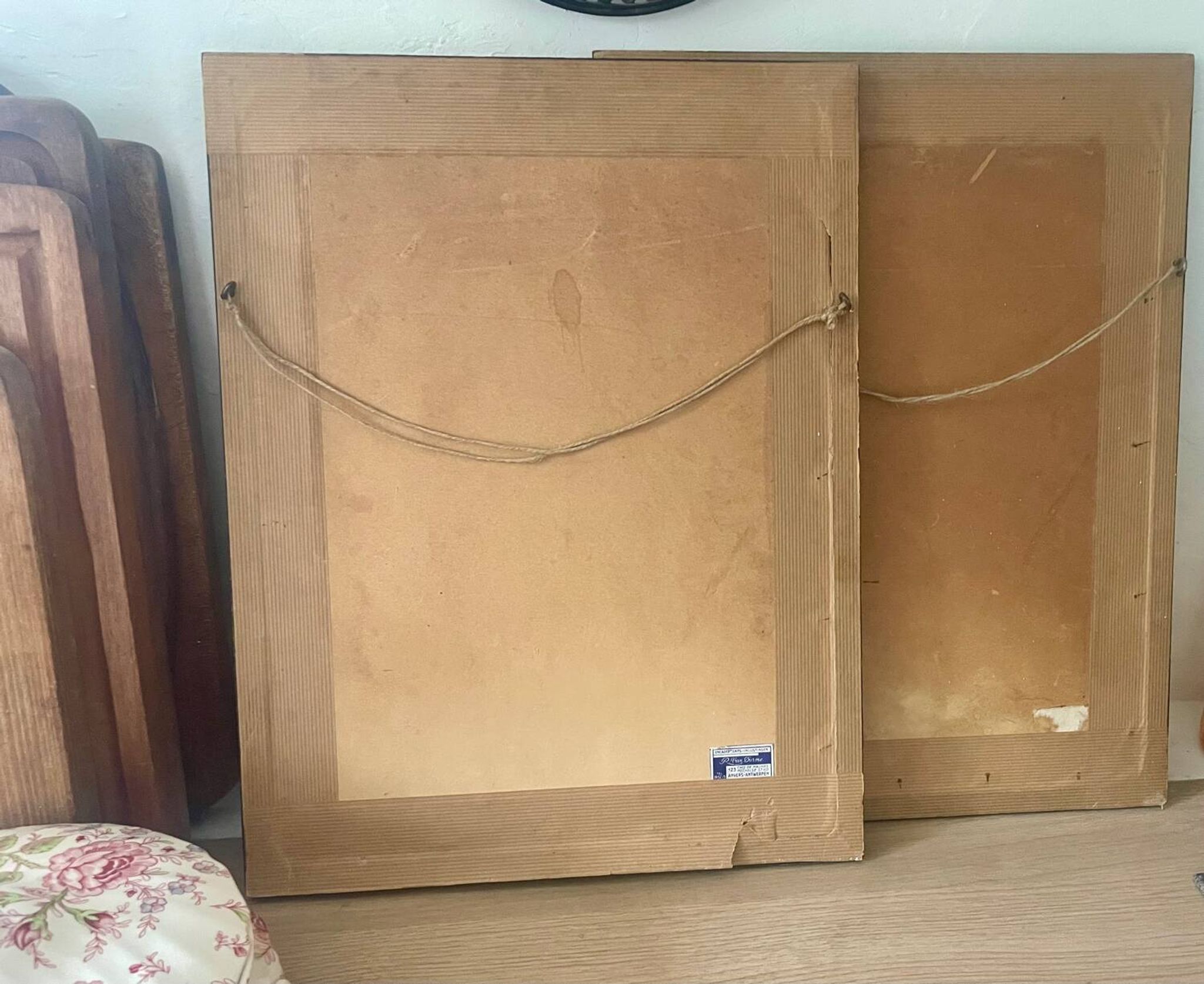 Pair of pink framed reproductions of PJ Redouté