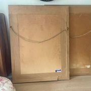 Pair of pink framed reproductions of PJ Redouté