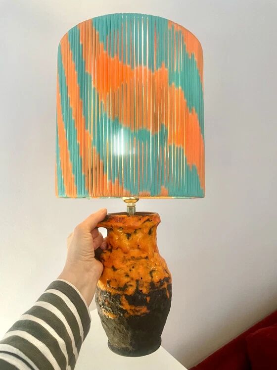 Wireless vase lamp from West German Pottery – Fat Lava jug | Pop Weave Collection