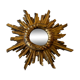 Miroir soleil vintage en bois doré