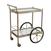 Vintage wheeled service in gilded metal