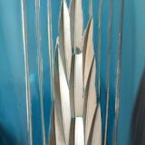 Blue and silver crystal vase. France 1950s.