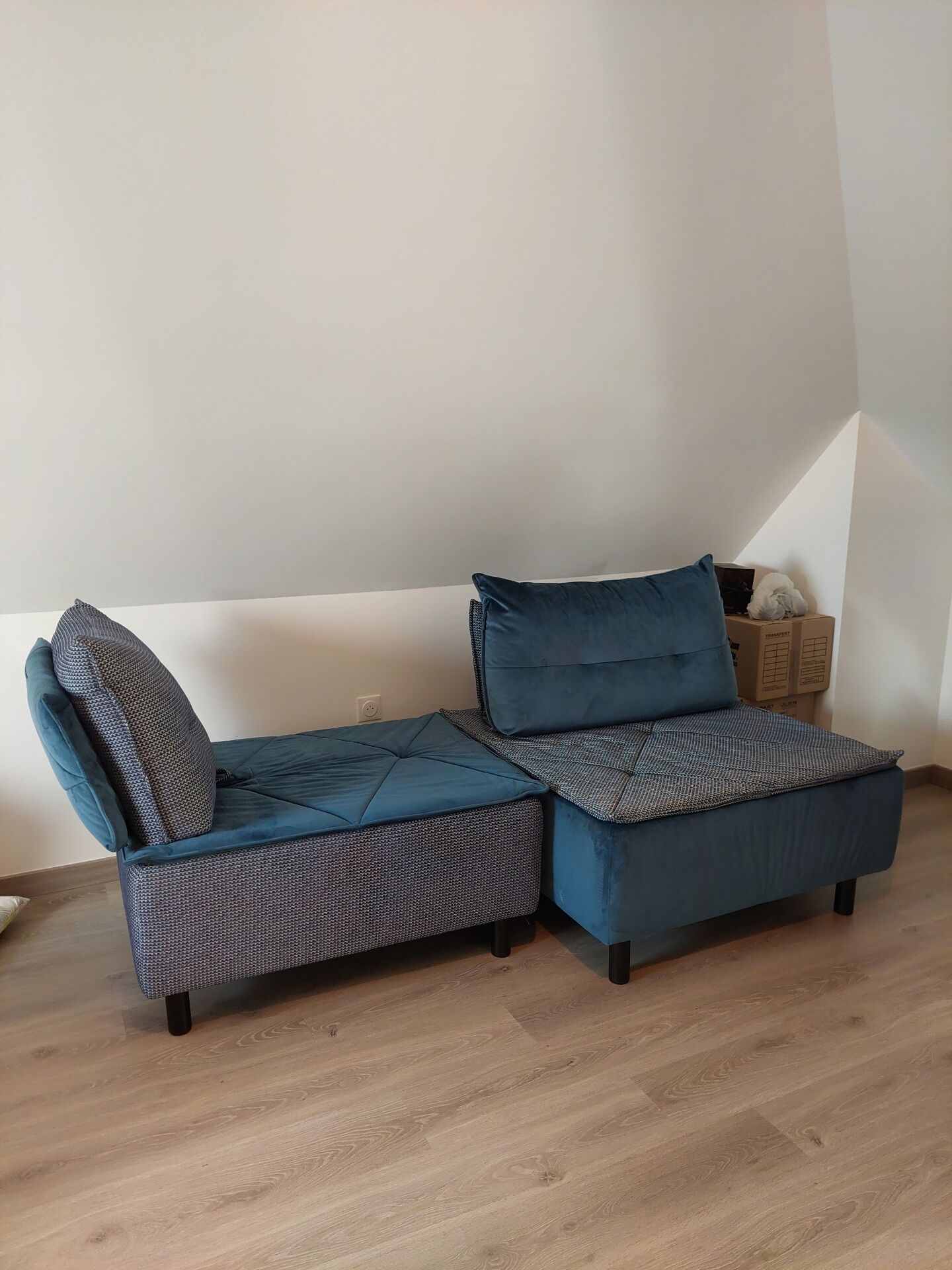 1 lot de 2 fauteuils design modulaires