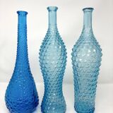 Ensemble de bouteilles bleues Empoli