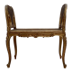 Bench in gilded wood seated in canning dimension: height -71cm- width -66cm-