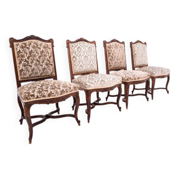 Ensemble de 4 chaises, France, vers 1910.