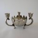 Bougeoir en argent massif vintage Lotus