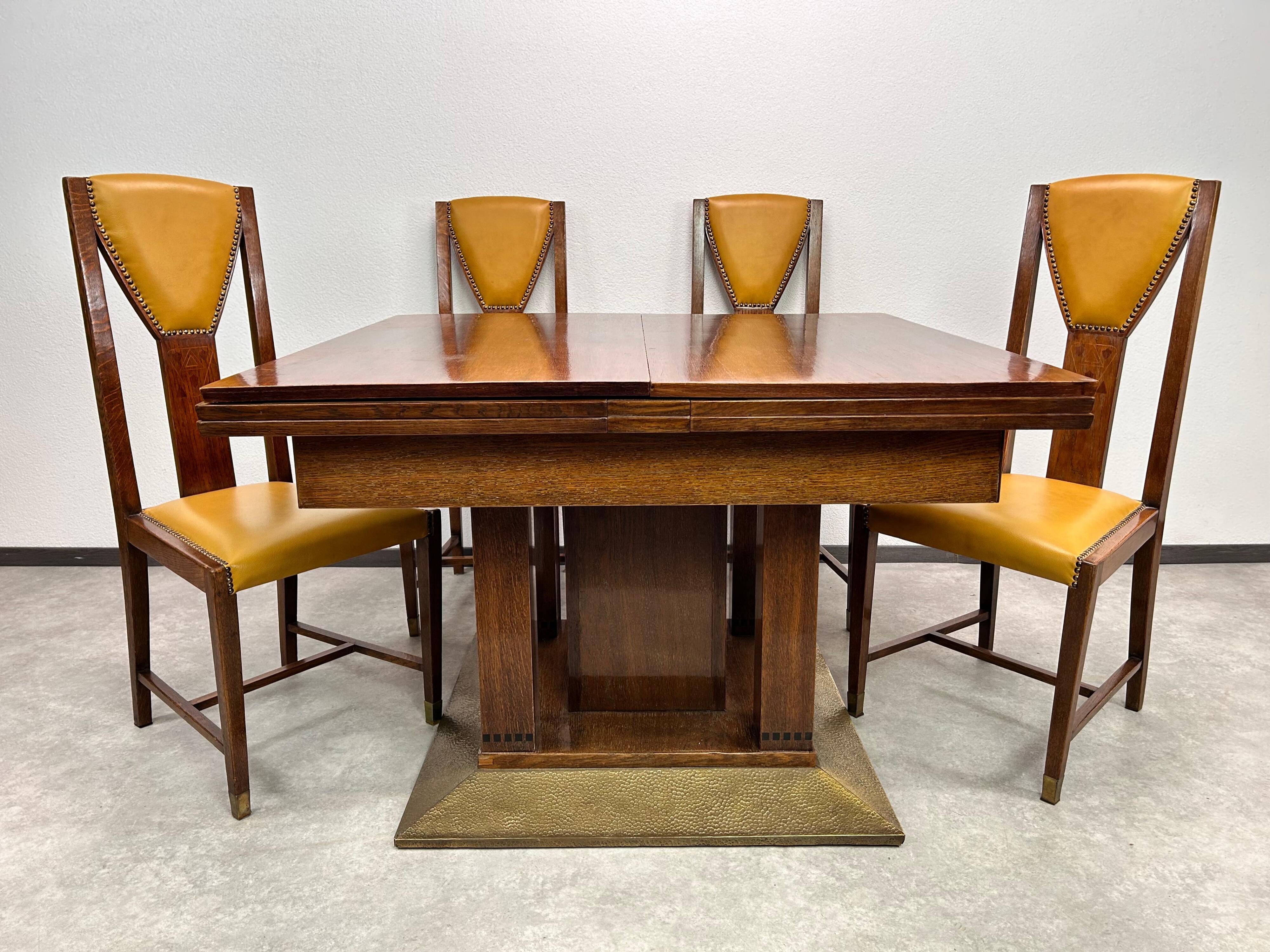 Large dining table for 16 people attributed to Joseph Maria Olbrich.