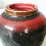 Vase vintage à glaçure lave : KIL Yougoslavie, décoration style milieu du siècle des années 1970