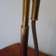 Reclining table lamp by Koch & Lowy for OMI, brass, metal, fabric - Germany - 60s/70s
