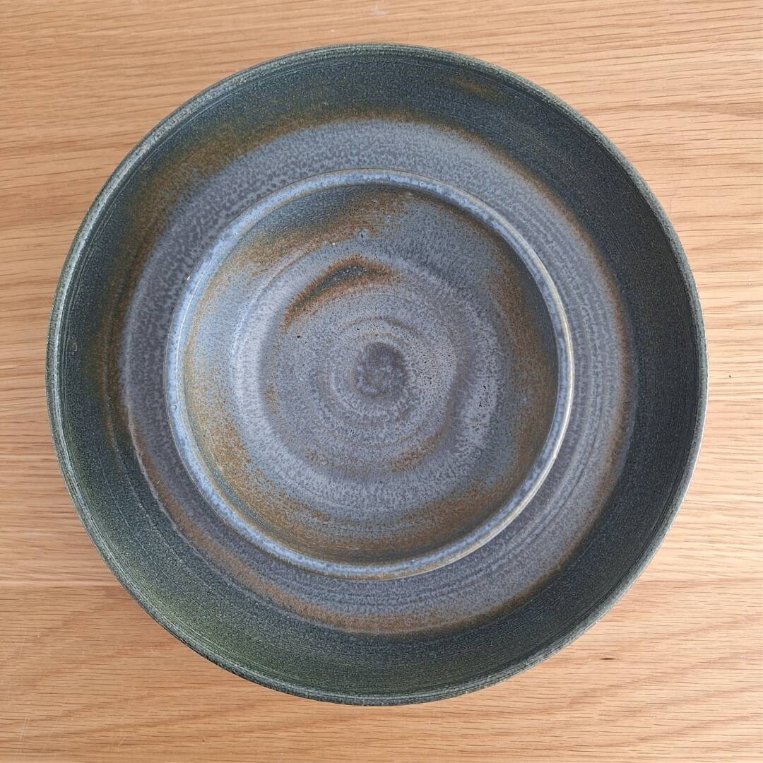 Artisan Ceramic Serving Dish Bowl -Independent Pottery Studio - 1970s, the Netherlands
