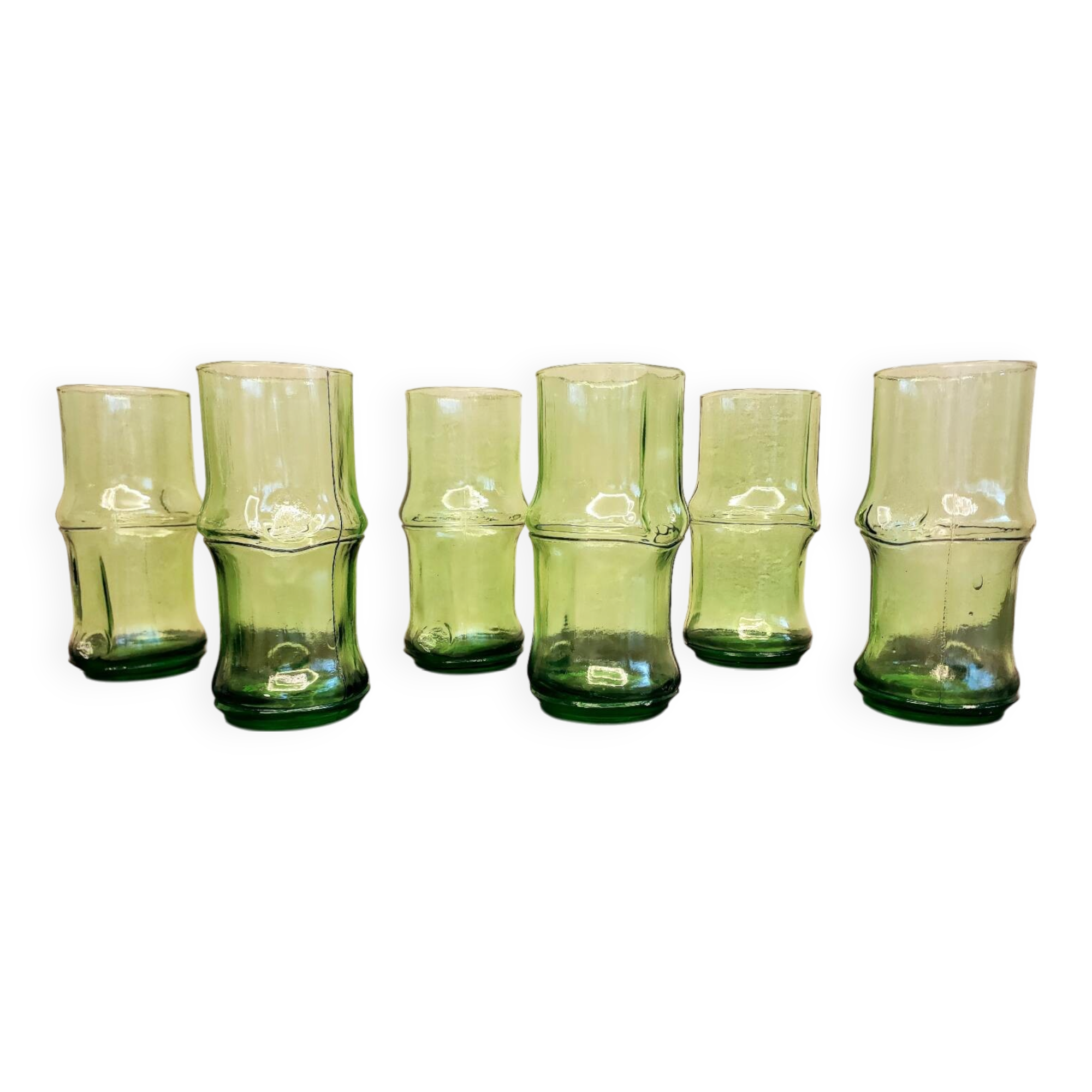 Set of 6 vintage orangeade glasses