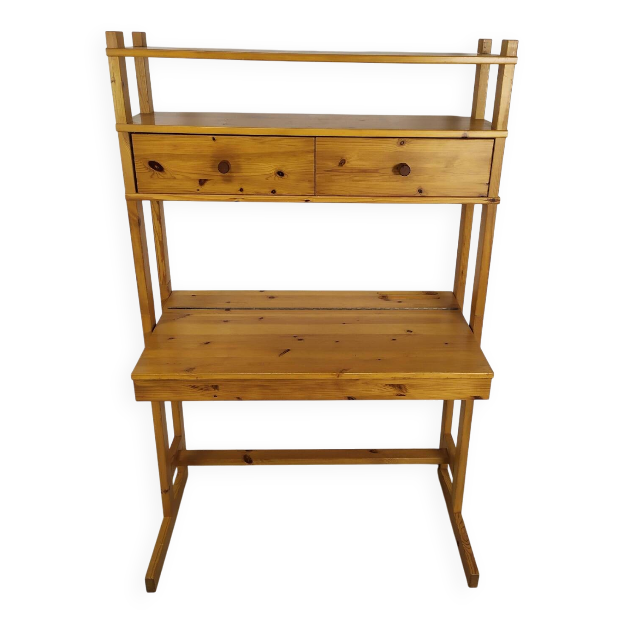 Vintage pine shelf desk