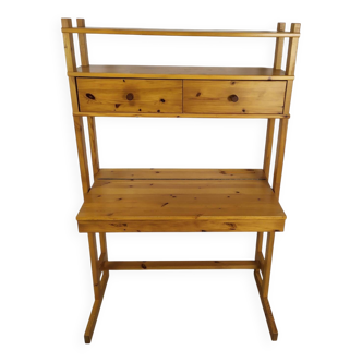 Bureau étagère pin vintage