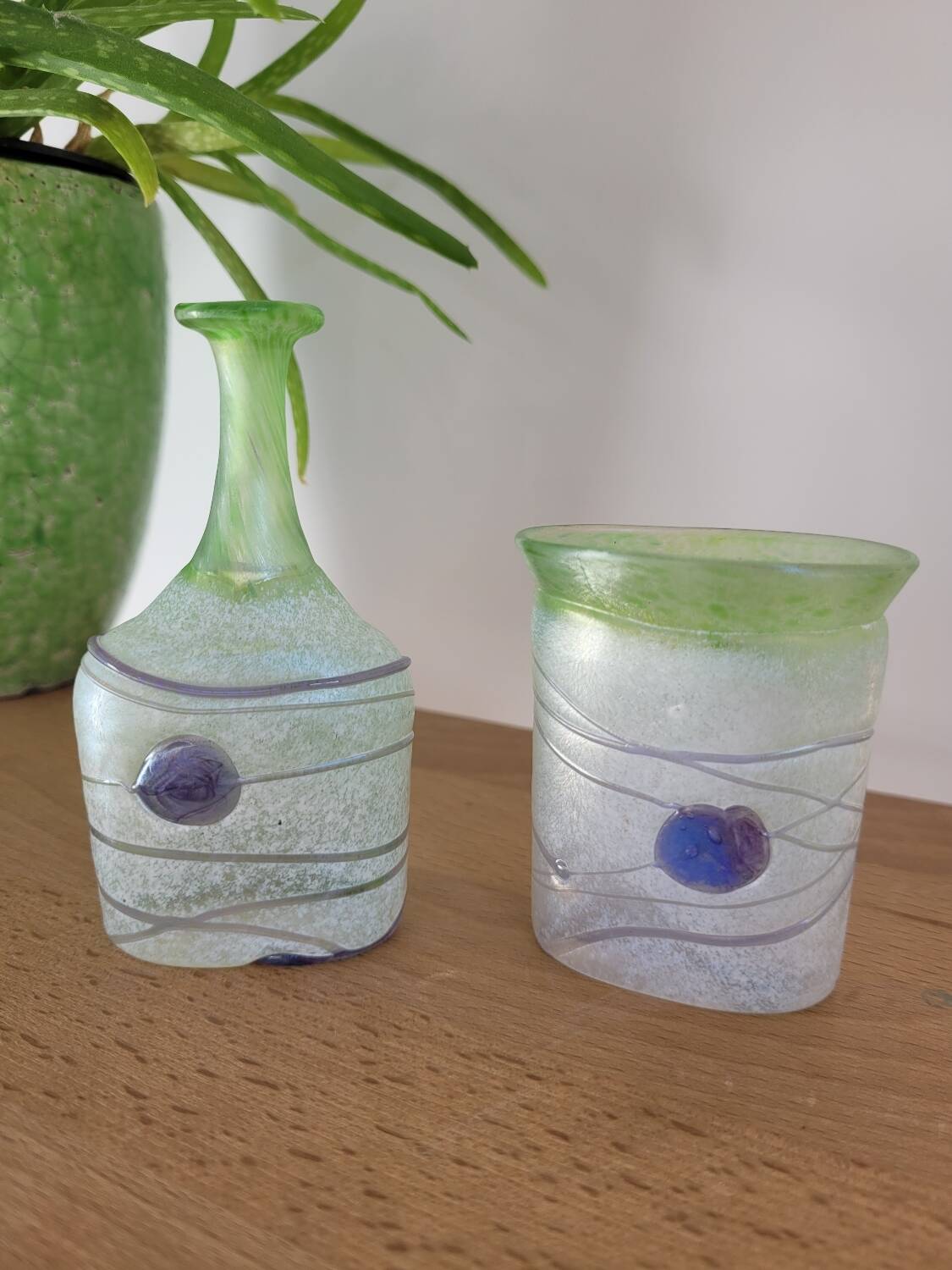 Kosta Boda Sweden Glass Vase and Goblet