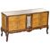 Vintage Italian Buffet in Walnut with Serpentine Front and Mirror Top