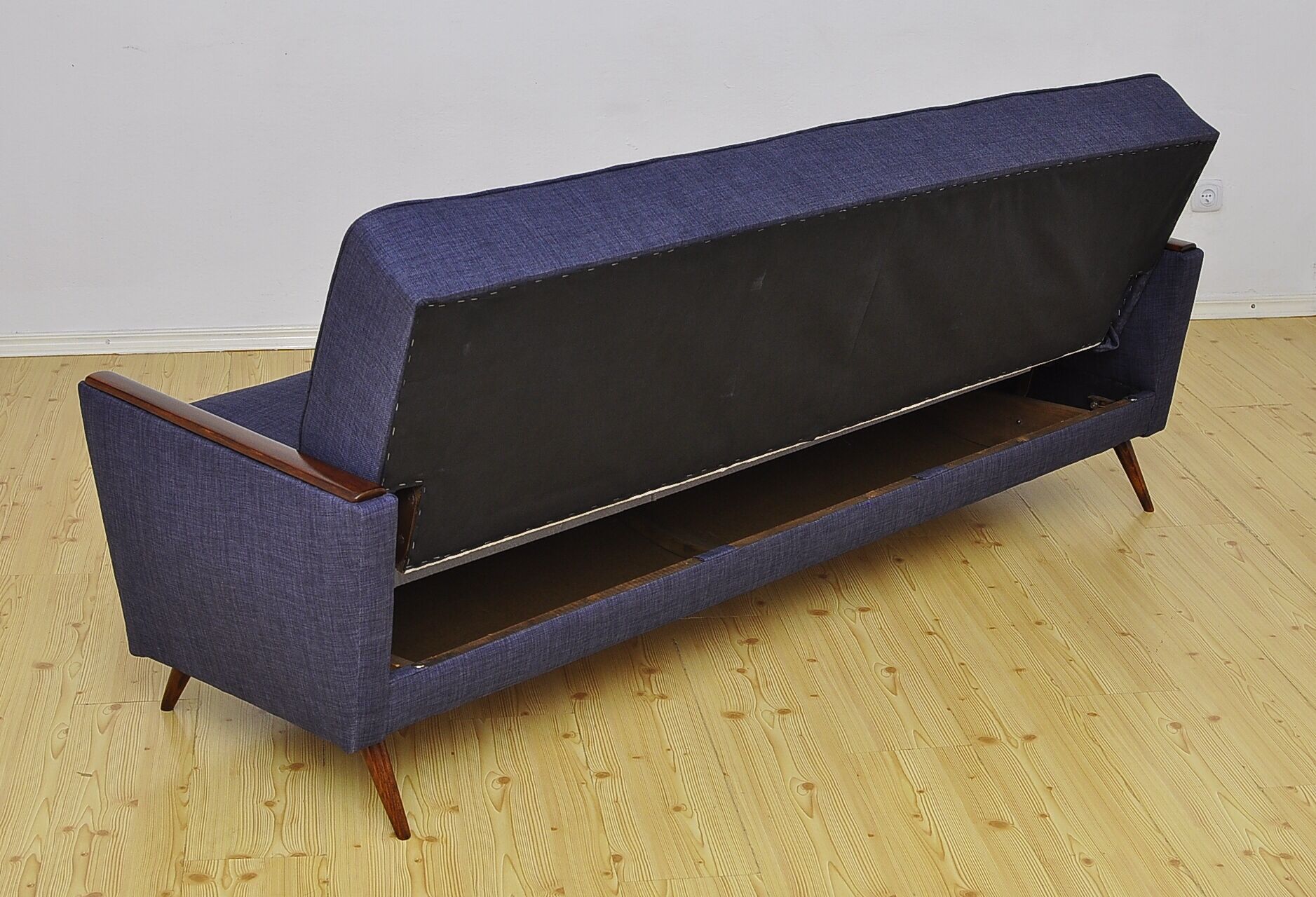 Daybed 3 seat sofa with fold-out function, 1960s