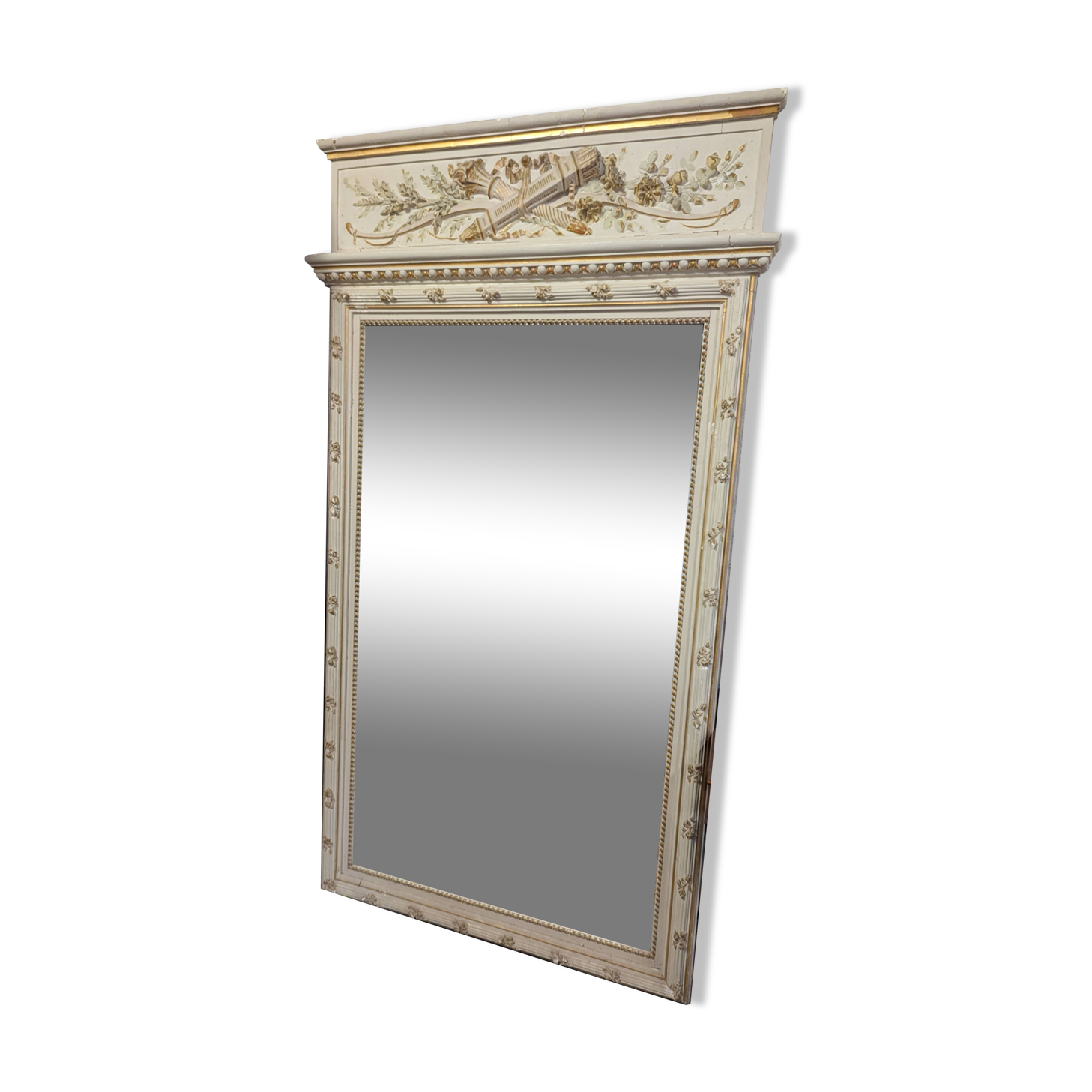 Large Napoleon III Trumeau with Sculpted Floral Decoration
