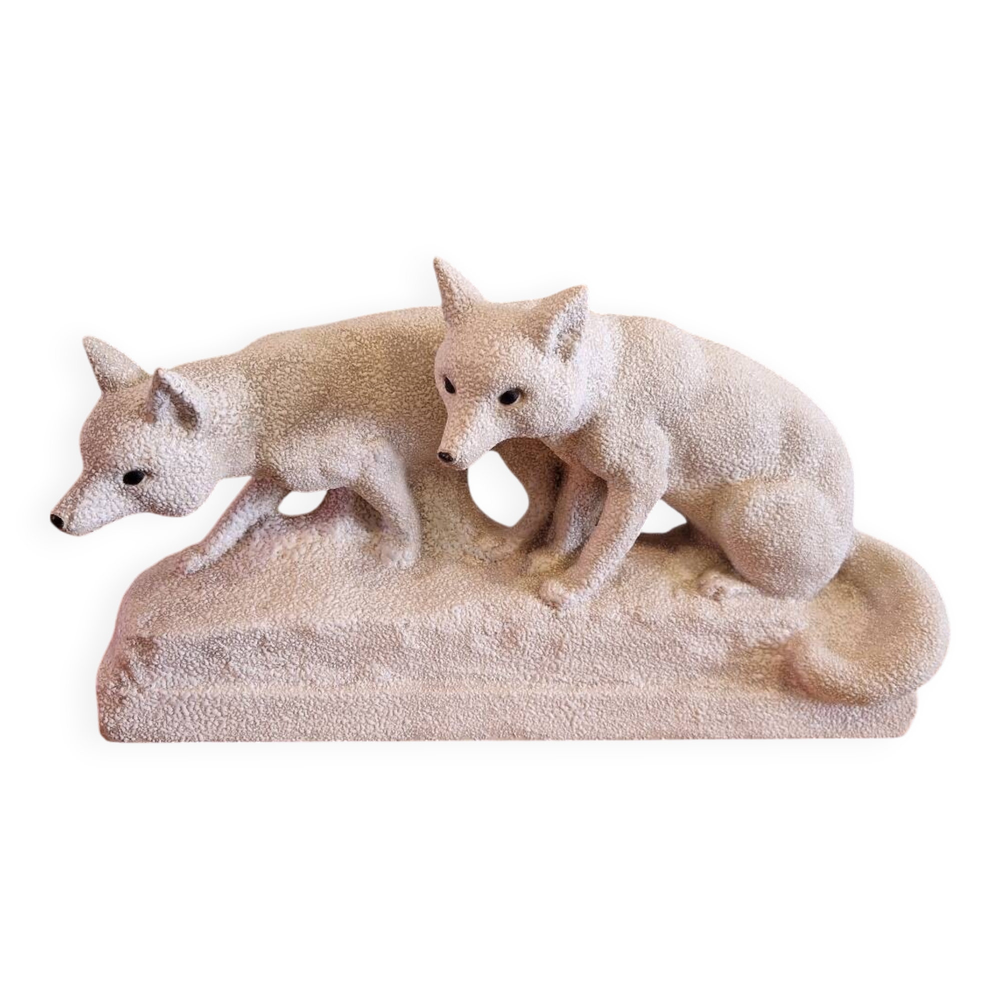 Vinsare Sèvres Ceramic Fox Pair