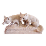 Vinsare Sèvres Ceramic Fox Pair