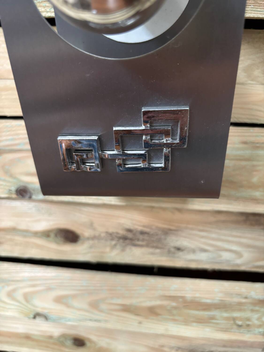 1970s vintage brushed aluminum wall lights