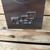 1970s vintage brushed aluminum wall lights