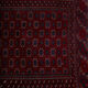 Tapis tekke afghan en laine à franges 215x103cm