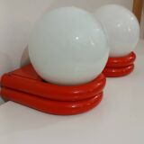 Pair of space age wall lights