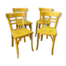 Ensemble de 4 chaises Baumann estampillées vintage