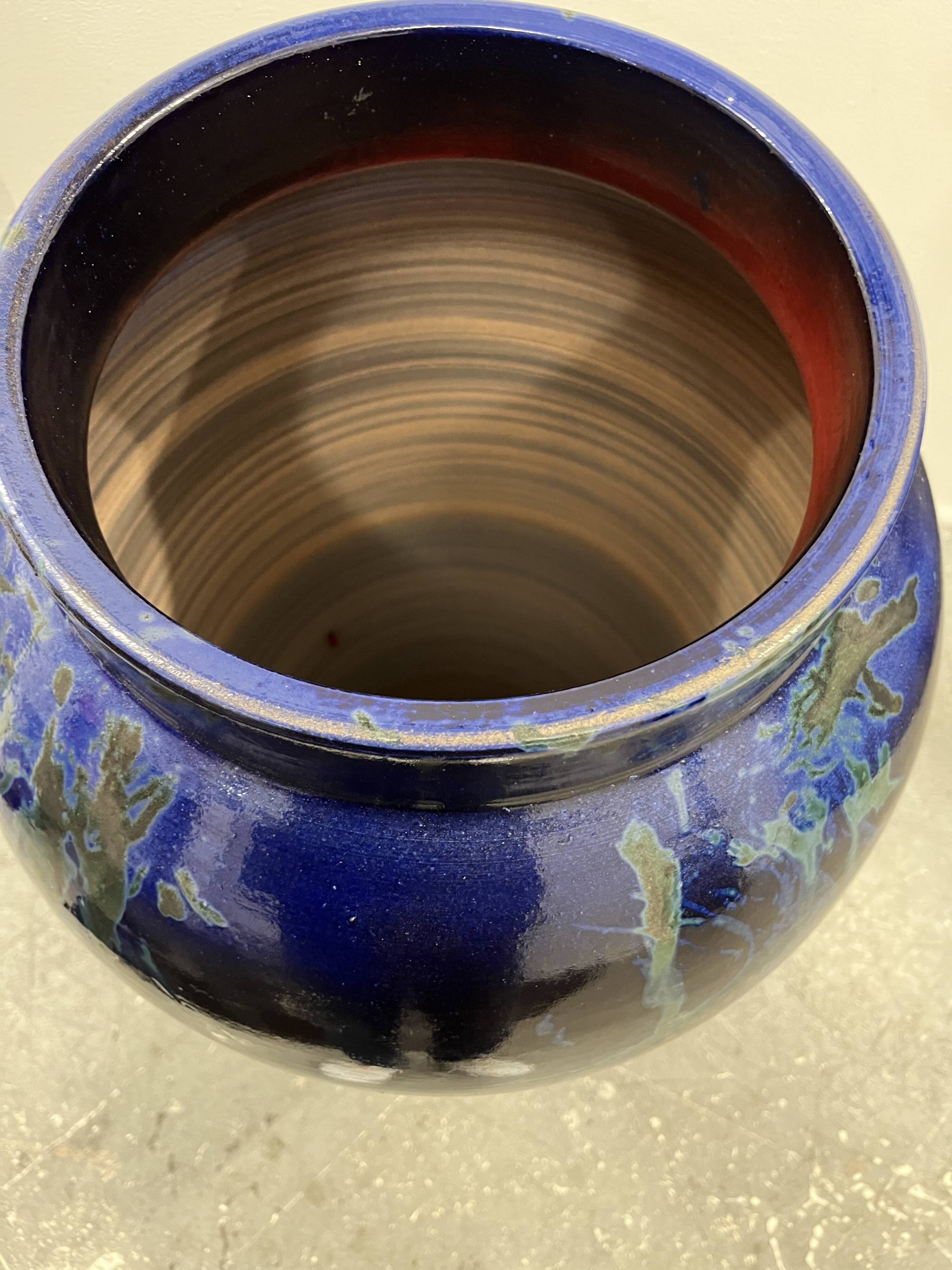 Jarre, grande poterie en céramique émaillée extérieur