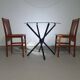 Italian folding table 80's aluminium frame