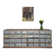 Artisanal workshop bank in patinated wood, circa 1950.