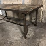 Coffee table in slate and iron 1960