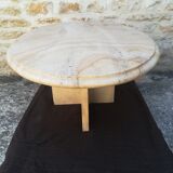 Natural travertine coffee table