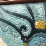 Framed tapestry "the blue lady"