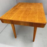 Table à manger réglable en noyer par Setona, années 1950, Tchécoslovaquie