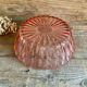 Cut glass salad bowl in pink glass