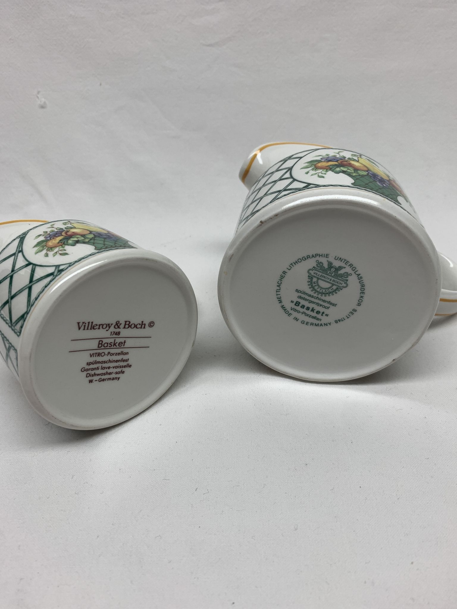 Lot 2 pots à lait villeroy & boch basket
