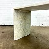 Rectangular white marble vintage side table