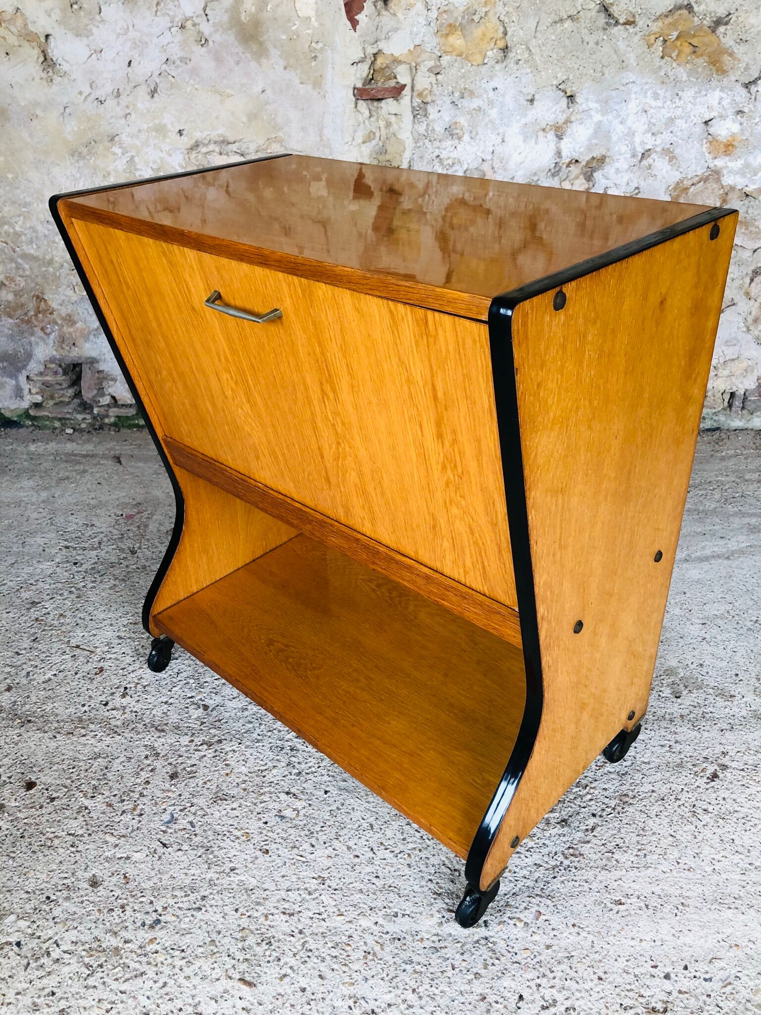 Compartment storage cabinet, TV stand, 60s