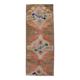 3x7 Vintage Brown & Pink Oriental Vintage Runner Rug, 82x210Cm