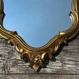Louis XV style mirror in vintage gold composite 70'S 42x68cm