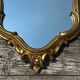 Miroir de style Louis XV en composite doré vintage 70'S 42x68cm