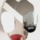 Removable wall mirror, circa 1970 68x76cm