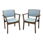 Pair of English teak armchairs from the 1970s.