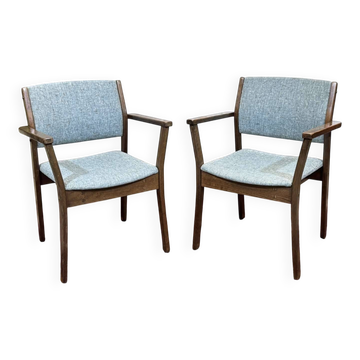 Paire de fauteuils anglais en teck des années 1970