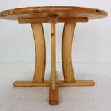 Round Solid Pinewood Dinning Table, 1970's Denmark