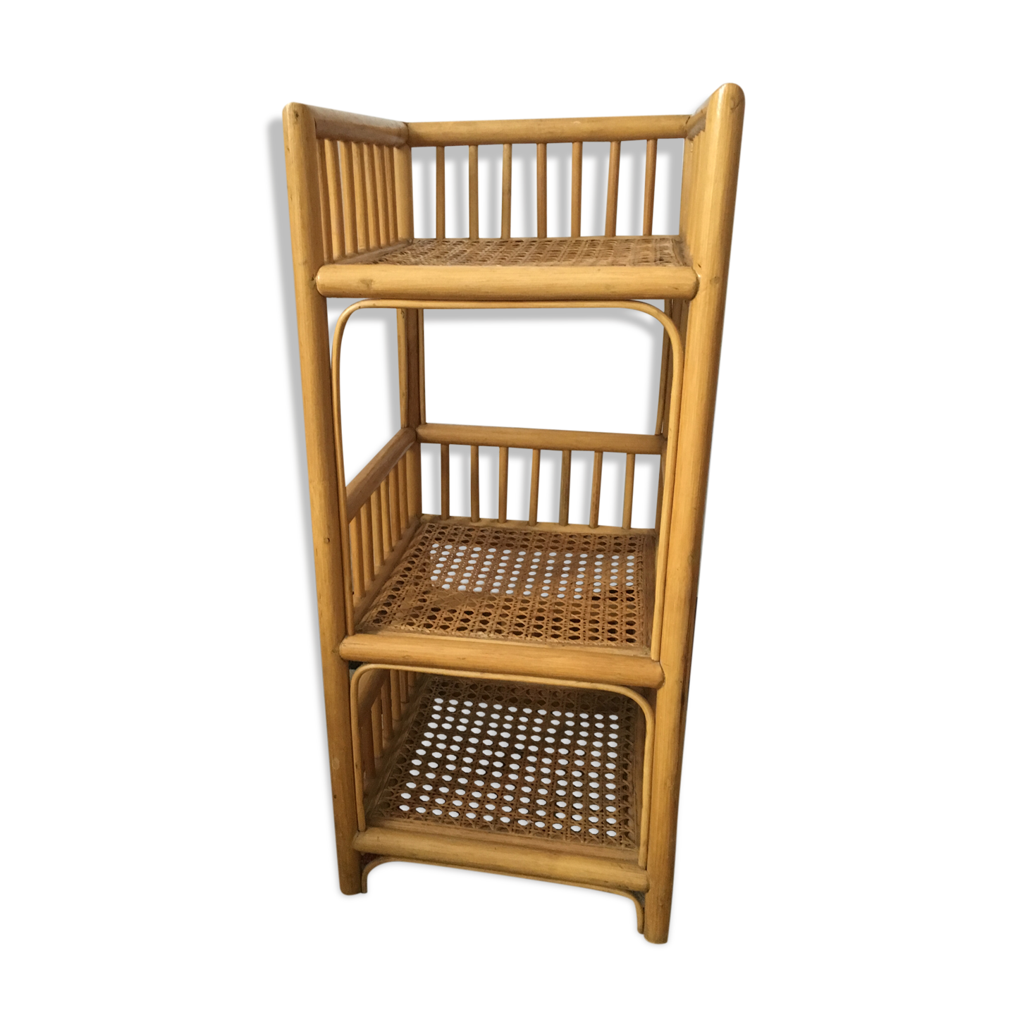 Rattan 3 shelf trays cannes
