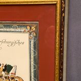 Framed engraving Coat of arms of Merseburg Saxony Germany